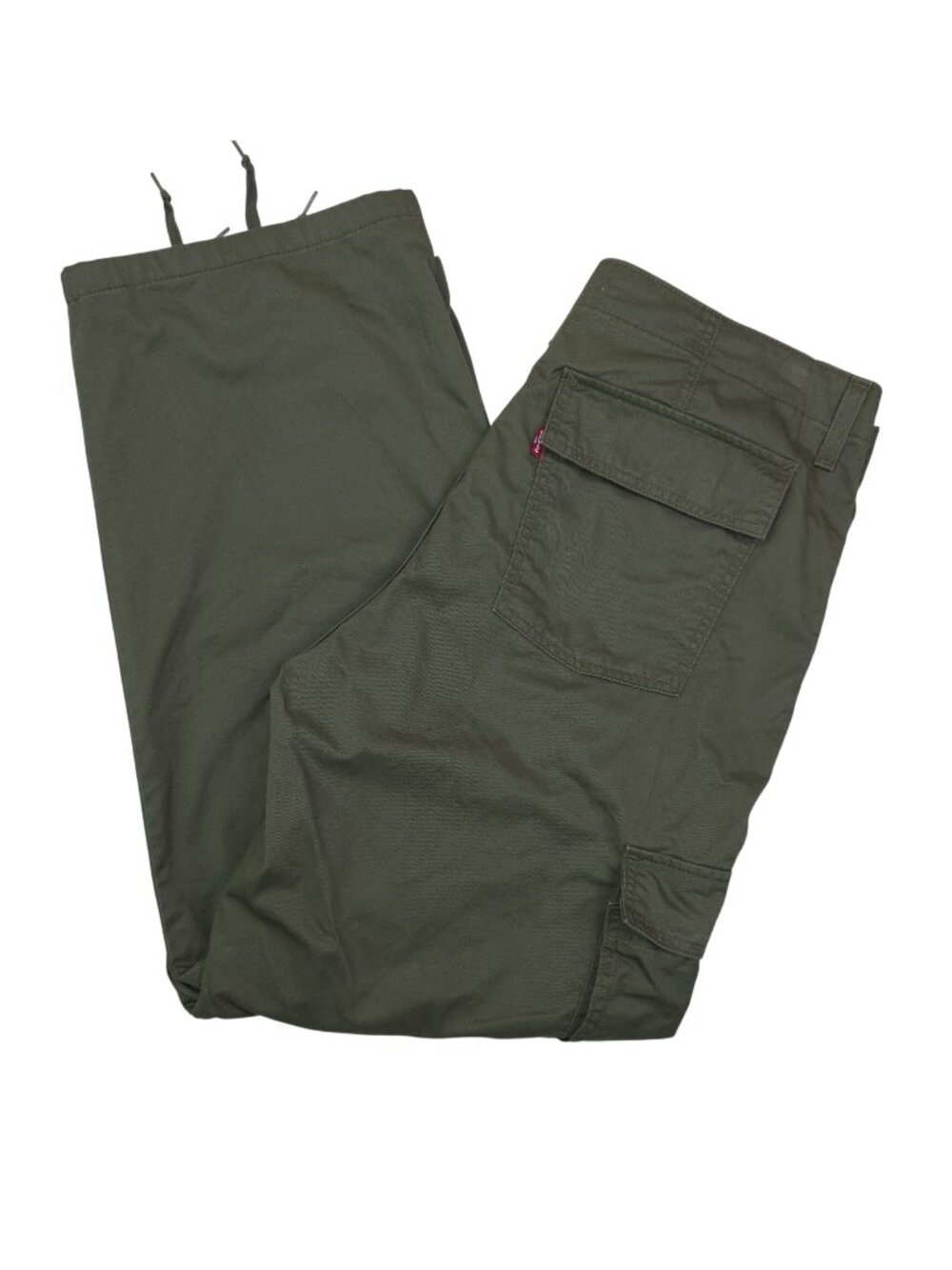 Levis 94 Baggy Mens Olive Green Cargo Pants W32 L30 Cotton Relaxed Fit